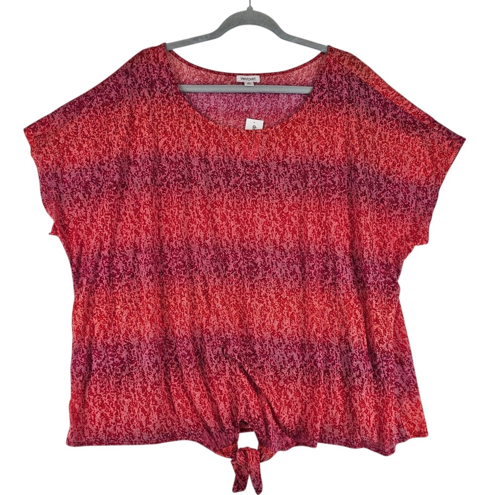 Womens plus size 3X top Blouse Short Sleeve Top Acid Wash
